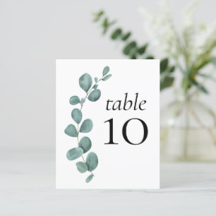 Papier Réception de mariage BUDGET Eucalyptus Numéro de t