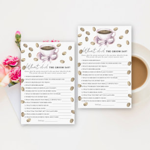 Papier Réception de mariage Coffee & Bow Que dit le marié