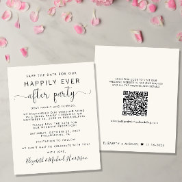 Papier Réception de mariage Enregistrer la date QR Code C