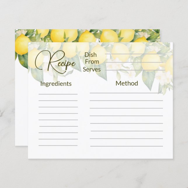 Papier Recette (Devant / Derrière)