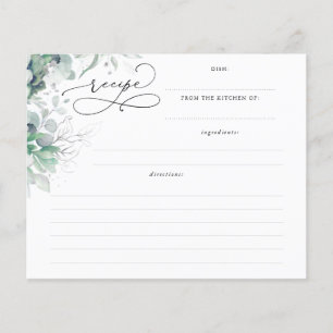 Papier Recette de Baby Shower de Mariage Succulentes et V