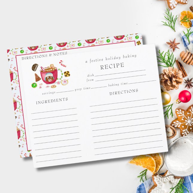 Papier Recette de biscuits au pain d'épice et au chocolat (Créateur téléchargé)