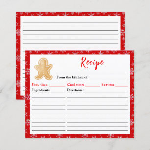 Papier Recette de bonhomme en pain d'épice pour la cuisso