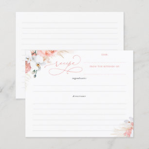 Papier Recette de Fête des mariées Boho rose doux