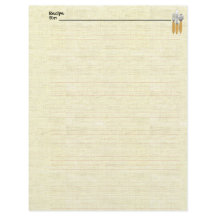 Papier recette lin Designer