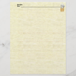 Papier recette lin Designer
