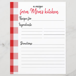 Papier recette personnalisé