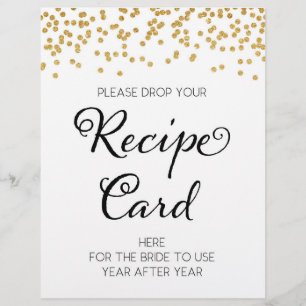 Papier Recette SIGN pour la mariée, la mariée et la Weddi
