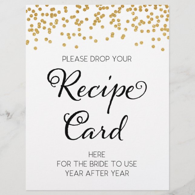 Papier Recette SIGN pour la mariée, la mariée et la Weddi (Devant)