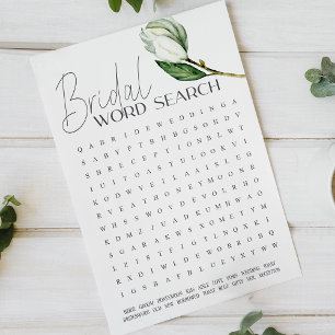 Papier Recherche de mots de Fête de Mariage Florale Magno