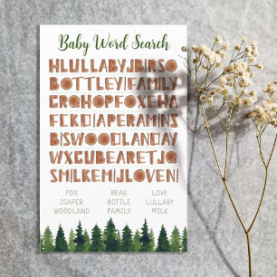 Papier Recherche de mots pour bébés Jeux de Baby shower d