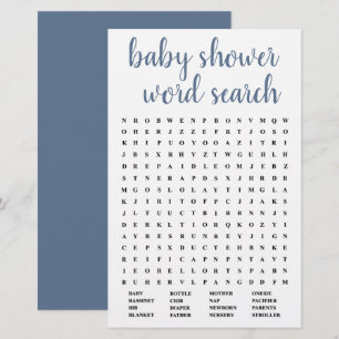 Papier Recherche simple de mot bébé   Dusty Blue Game Car