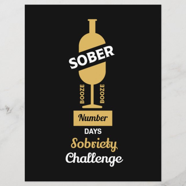 Papier Récupération des toxicomanes alcooliques Sober AF (Devant)
