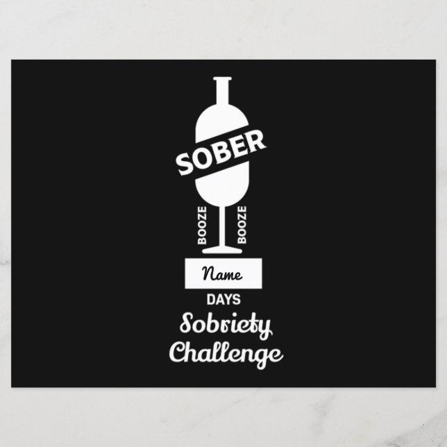 Papier Récupération des toxicomanes alcooliques Sober AF (Dos)