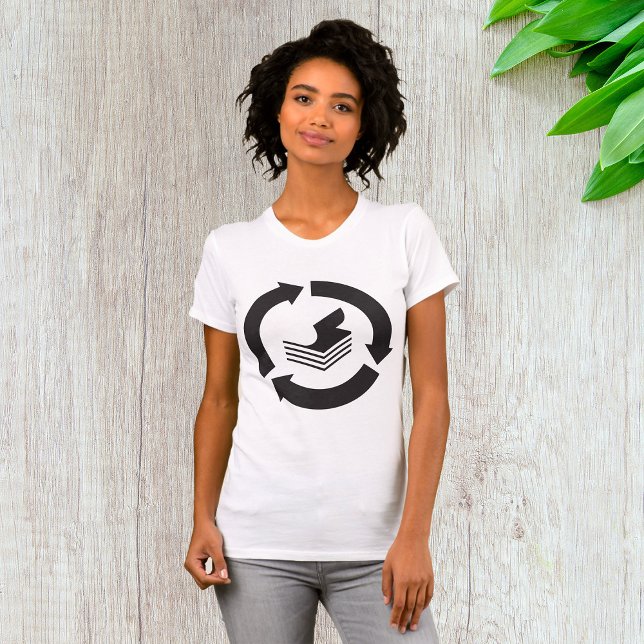 Papier Recycelnd T - Shirt für Frauen (Von Creator hochgeladen)