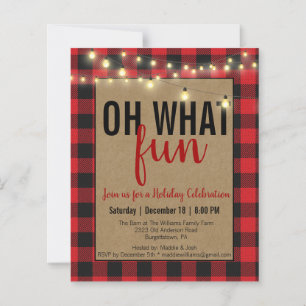 Papier Red Buffalo Plaid Oh Quel Amusant Invitation de fê