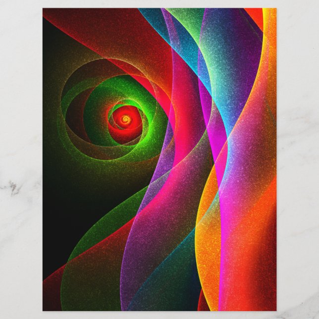 Papier Red Green Orange Modern Abstrait Art Motif #22 (Devant)