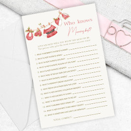 Papier Red Père Noël Vêtements Baby shower Maman Meilleur