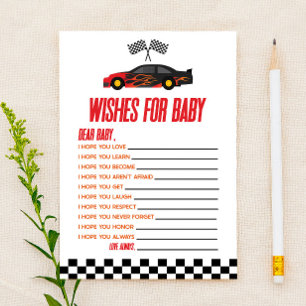Papier Red Race Car Woues Pour Le Jeu De Baby shower