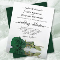 Refléter Emerald Rose BUDGET Invitation de mariage