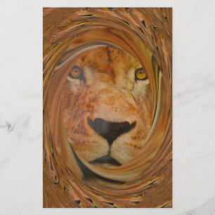 Papier Regal Lion's Face Whirl Artwork Art motif