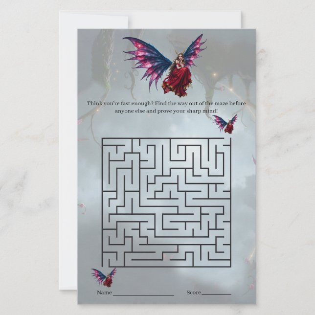 Papier Reine des fées de fantasy sombre avec des ailes de (Devant)