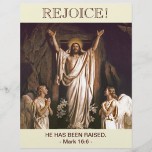 Papier Réjouissez-vous. Bulletin d'église de Pâques perso