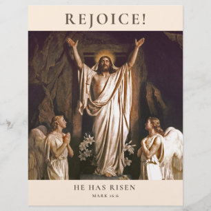 Papier Réjouissez-vous. Bulletin d'église de Pâques perso