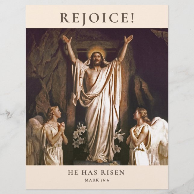 Papier Réjouissez-vous. Bulletin d'église de Pâques perso (Devant)