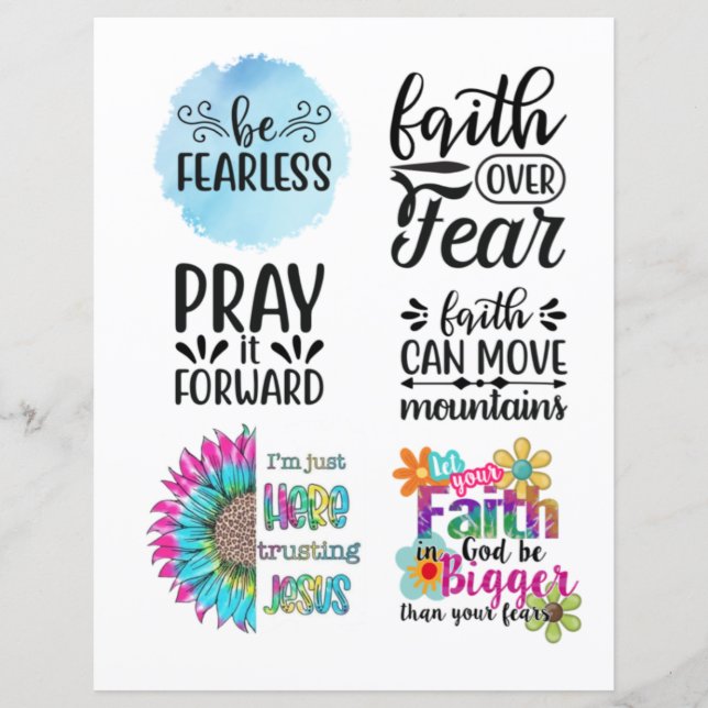 Papier Religieux Christian Jesus cite pour vision board (Devant)