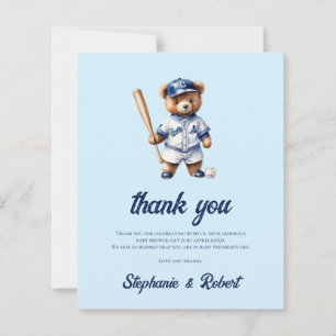 Papier Remerciement pour Baby Shower Budget Oh Boy Baseba
