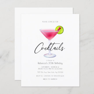 Papier Remise Cosmo Cocktail Invitations