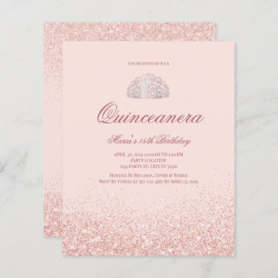 Papier Remise Rose Gold Parties scintillant Quinceanera I