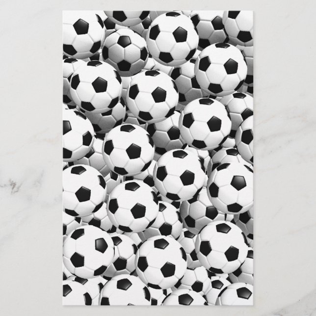 Papier Rempli De Boules De Football (Devant)