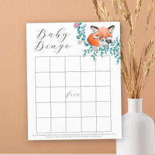 Papier Renard bébé mignon - Jeu Baby Bingo
