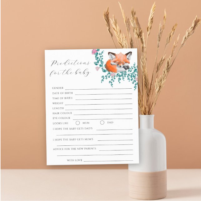 Papier Renard dormant - Prédictions et conseils pour bébé (Créateur téléchargé)