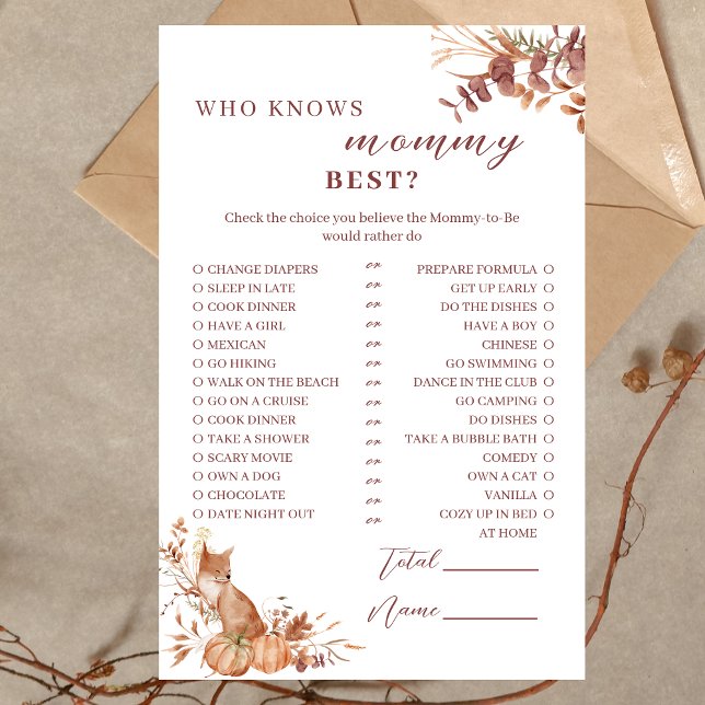 Papier Renard en terre cuite d'automne amusant Citrouille (Créateur téléchargé)