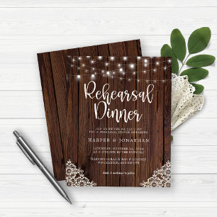 Papier Répétition Mariage de dentelle du bois du budget