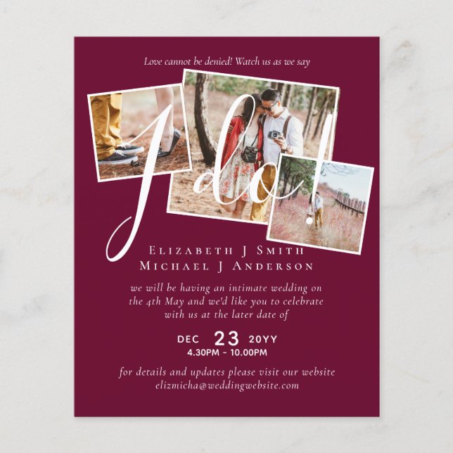 Papier Report mariage Changement de date Réception (Devant)