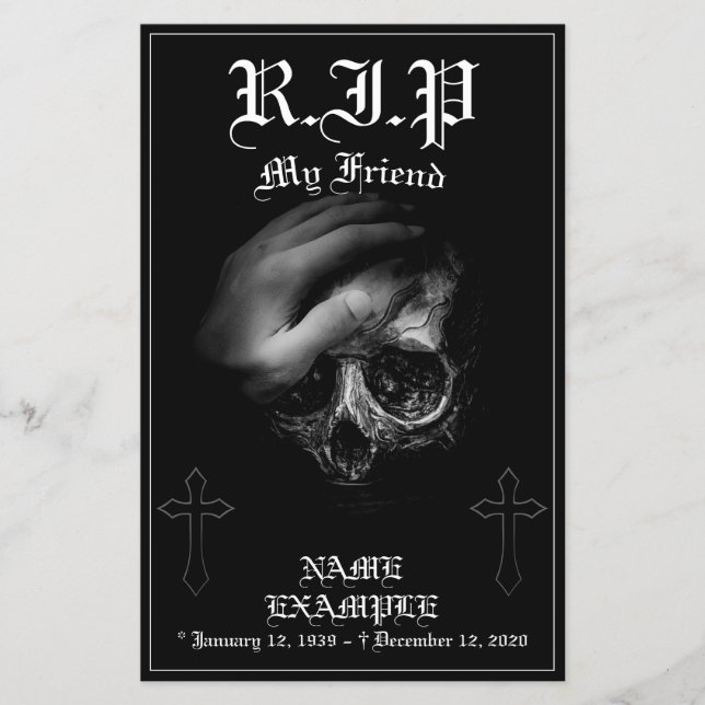 Papier Repose en paix, mon ami (Devant)