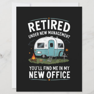 Papier Retraite Retraité Drôle Camionneur Camp Camping