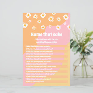 Papier Retro Boho les années 70 Nom De Fête des mariées Q