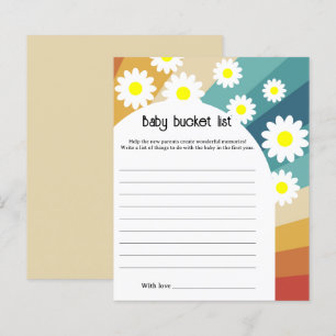 Papier Retro Groovy - Liste de bébé à faire