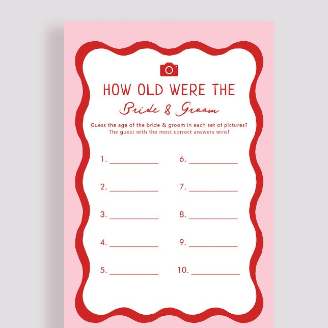 Papier Retro Pink Quel Âge Avait La Mariée Et Le Jeu Groo (Créateur téléchargé)