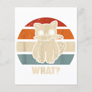Papier Rétro Quel Chat Couteau Miaou Kitty Drôles de Chat