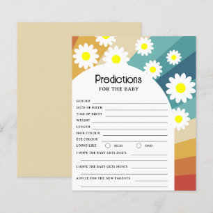 Papier Retro Super - Prédictions pour le bébé