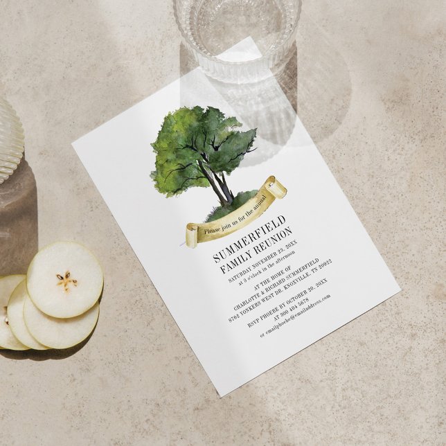 Papier Réunion de famille économique Arbre Typographie aq (Créateur téléchargé)