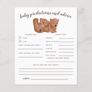 Papier Révélation du genre de l'ours Prédictions et conse
