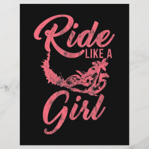 Papier Ride Comme Une Fille Moto Drôle Cadeau Drôle