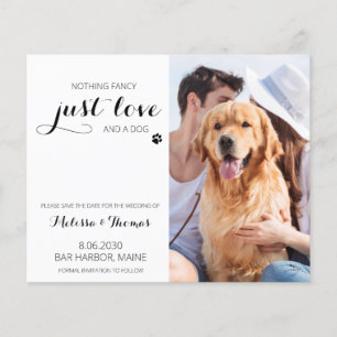 Papier Rien De Fancy Just Love Chien Enregistrer La Date 